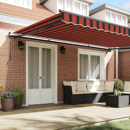 Toldo Retráctil Naranja Y Marrón 500 X 300 Cm_2
