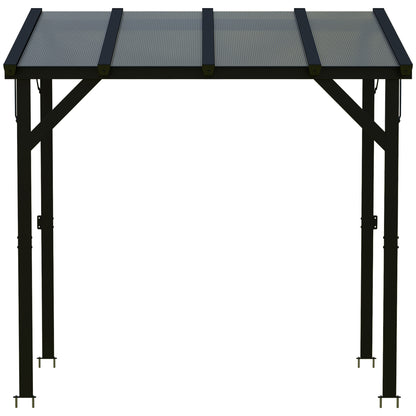 Outsunny Carpa Barbacoa 2,5x1,5 M Con Techo De Policarbonato Y Diseño Adosado_3