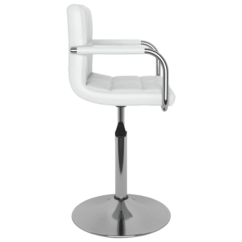 Taburete De Cocina Cuero Sintético Blanco_2