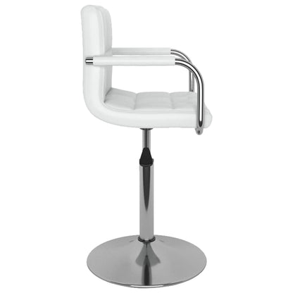 Taburete De Cocina Cuero Sintético Blanco_2