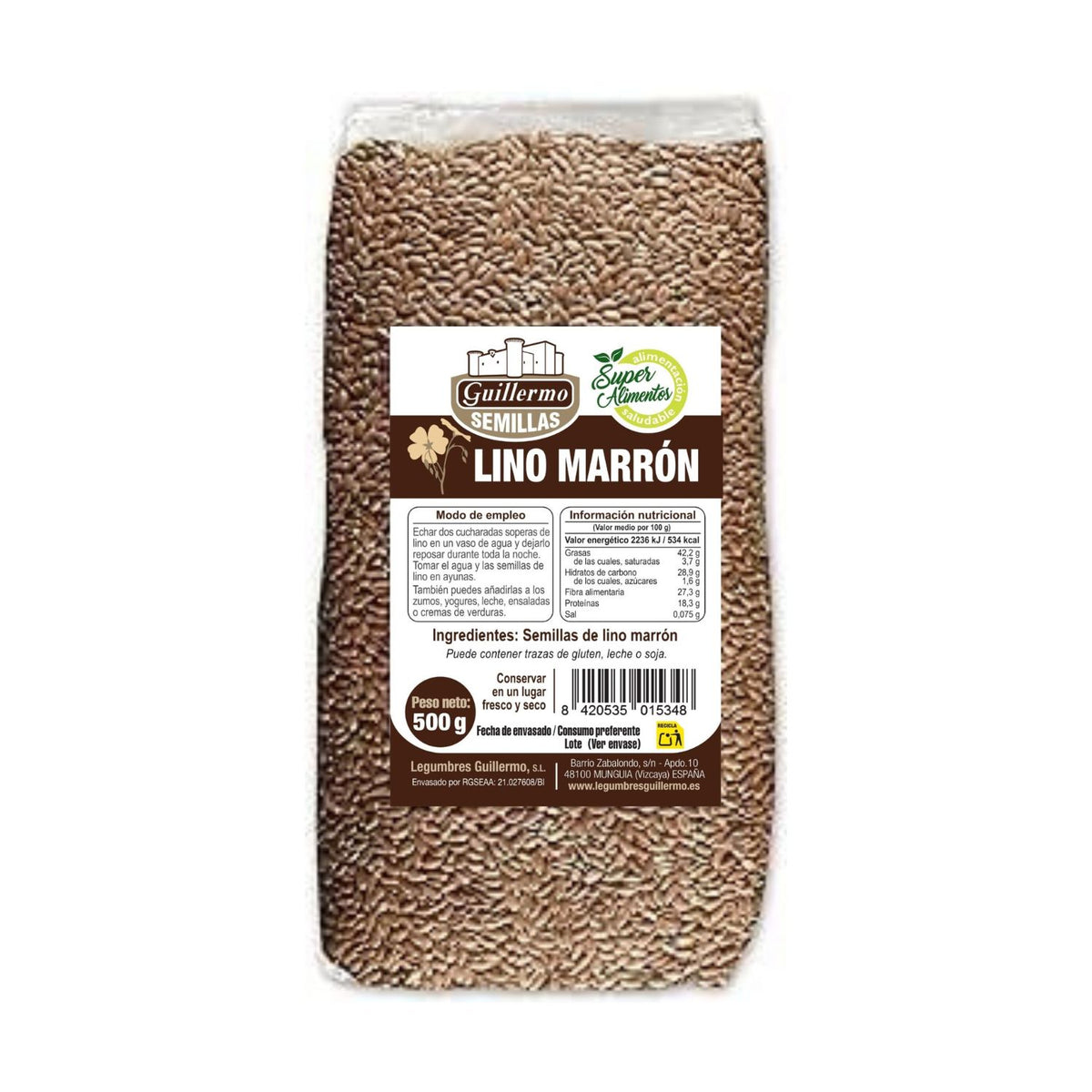 Semillas De Lino Marrón - 500 G, Paquete_0
