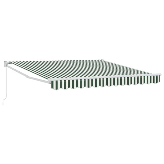 Toldo Retráctil Verde Y Blanco 300 X 250 X 165 Cm_0
