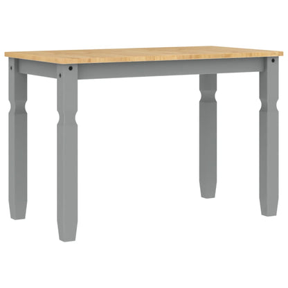 Mesa De Comedor Corona Madera Maciza De Pino Gris 112x60x75 Cm_0