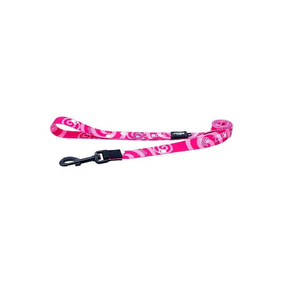 Correa Para Perro, Modelo Fusion De Rogz, Estampado Huellas Rosas. Talla Xl (39-64kg)_3