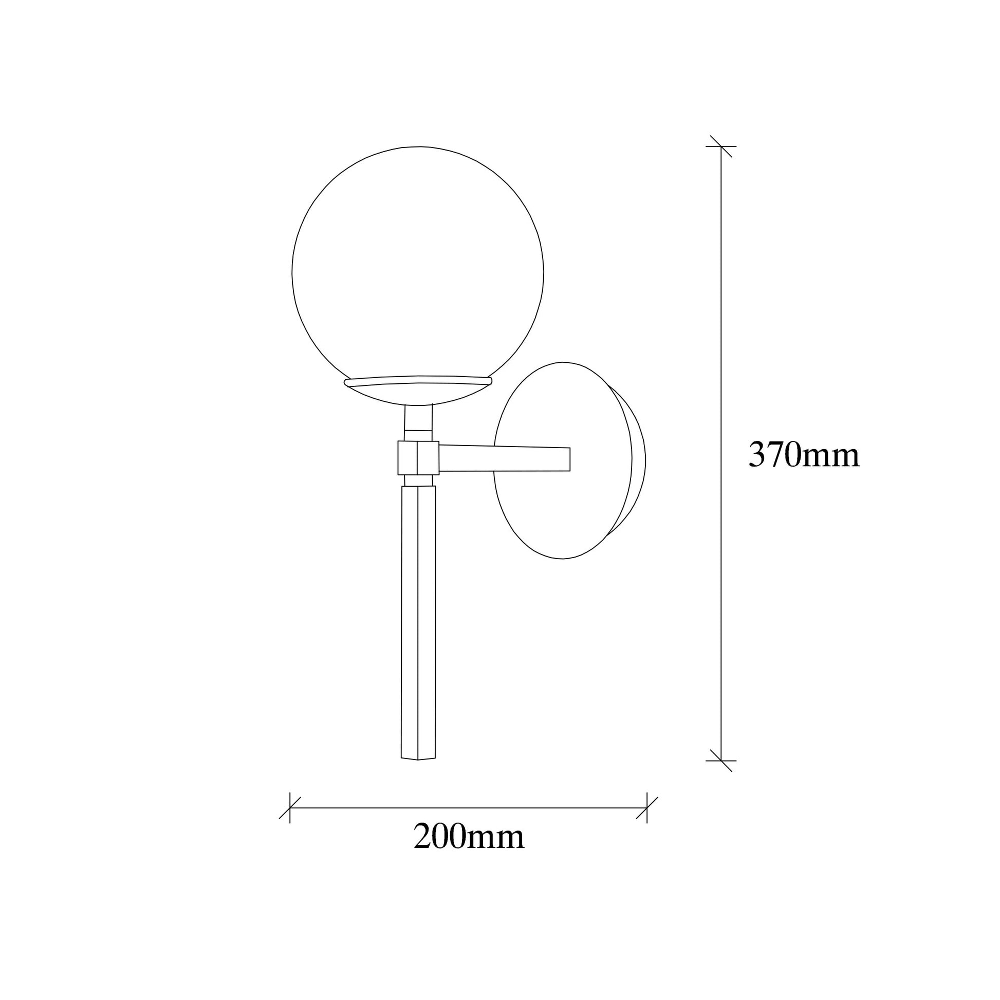 Aplique De Pared, Metal , Negro blanco, 15x20x37, Casquillo E 27 Max 40 W_1