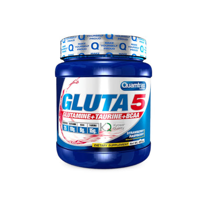 Gluta5 - 400g - Frambuesa - Glutamina - Quamtrax_0