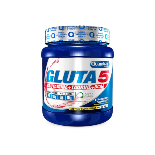 Gluta5 - 400g - Frambuesa - Glutamina - Quamtrax_0