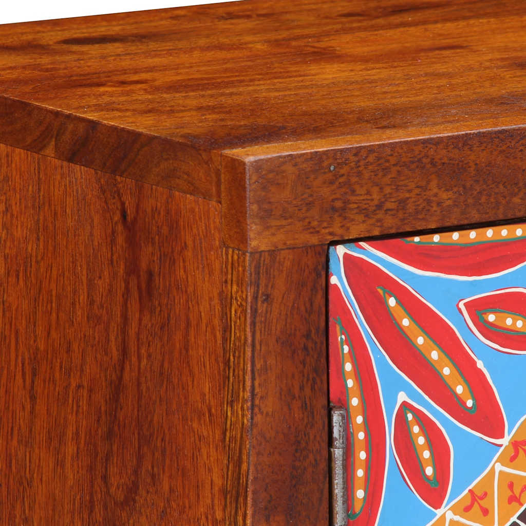 Mesita De Noche 2 Uds 40x30x45 Cm Madera Maciza De Acacia_3