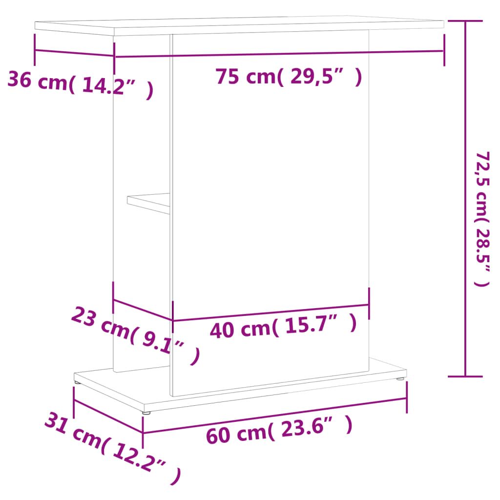 Vidaxl Soporte Acuario Madera Ingeniería Roble Ahumado 75x36x72,5 Cm_2