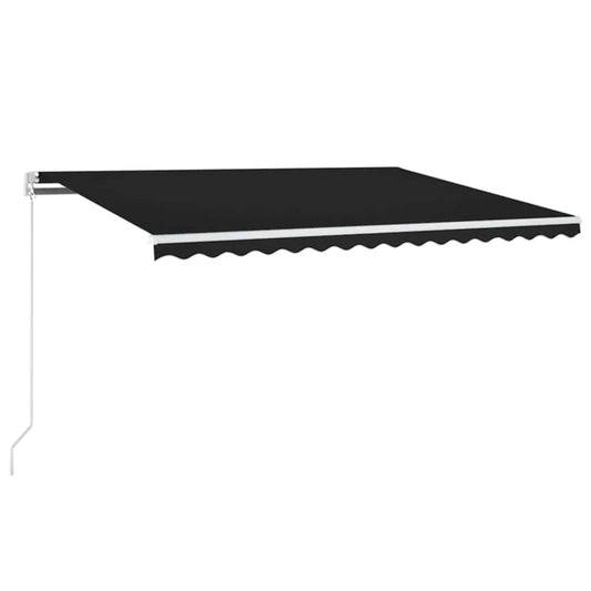 Toldo Retráctil Manual Con Led Gris Antracita 450x300 Cm_0