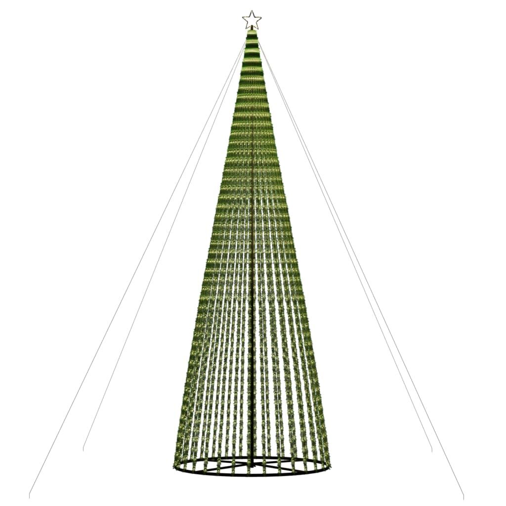 Vidaxl Árbol De Navidad Led 1544 Leds Blanco Cálido 500 Cm_4