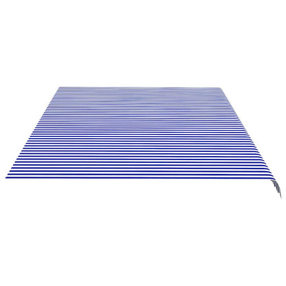 Tela De Repuesto Para Toldo Azul Y Blanco 6x3,5 M Poliéster_3