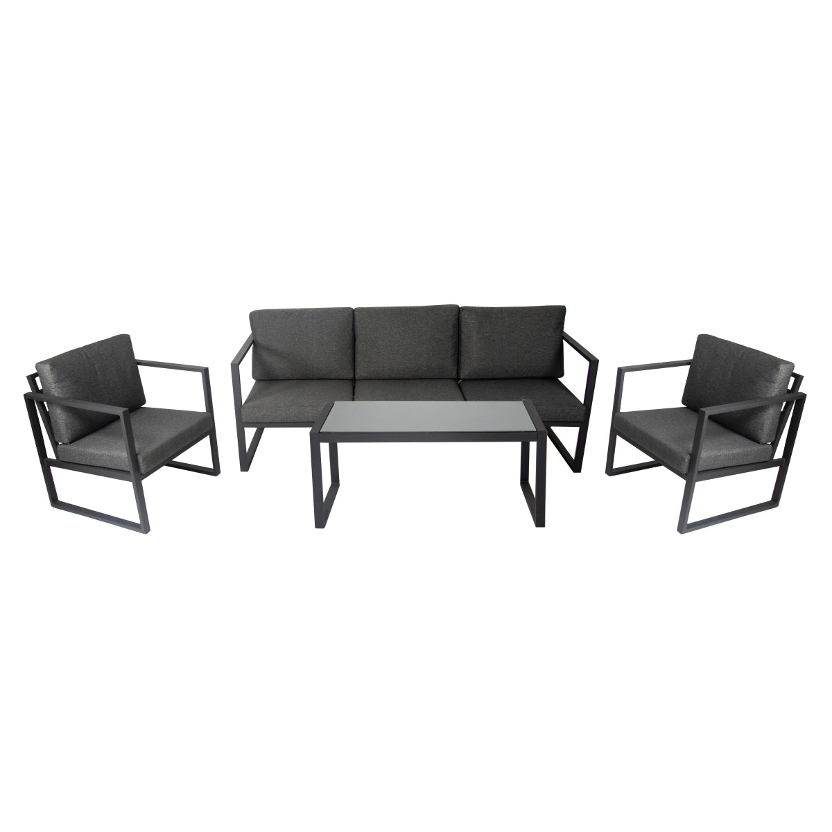 Set De Jardín Para 5 Personas 1 Sofá De 3 Plazas + 2 Sillones + 1 Mesa De Centro - Mobiliario De Jardín_0