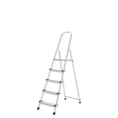 Oryx Escalera Aluminio 5 Peldaños Plegable, Uso Doméstico, Antideslizante, Ligera Y Resistente_0