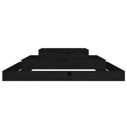 Jardinera Madera Maciza De Pino Negro 110x110x27 Cm_3