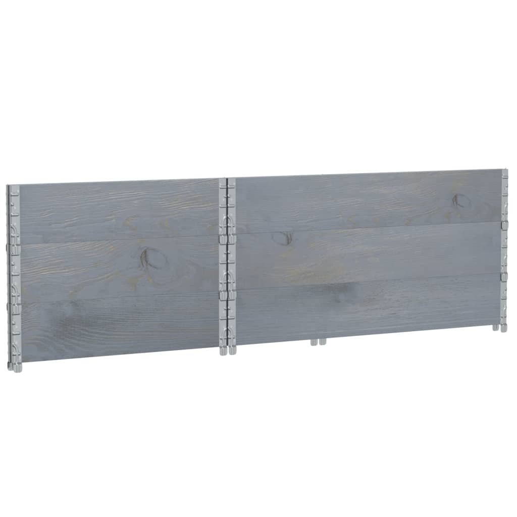Jardinera De Madera Maciza De Pino Gris 120x80 Cm_5