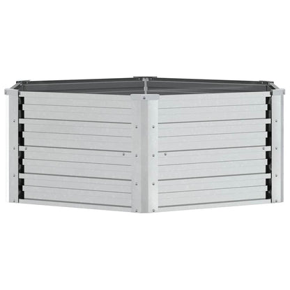 Arriate De Acero Galvanizado Plateado 129x45 Cm_5