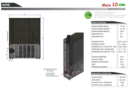 Bricosol Estufa De Pellets Maia 10 Marron Vintage De Ferlux_4