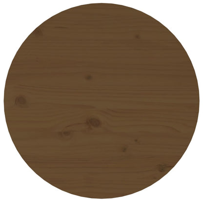 Mesa De Centro De Madera Maciza De Pino Marrón Miel Ø 45x40 Cm_4