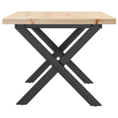 Mesa De Centro Marco X Madera Maciza Pino Y Acero 80x50x40,5 Cm_3