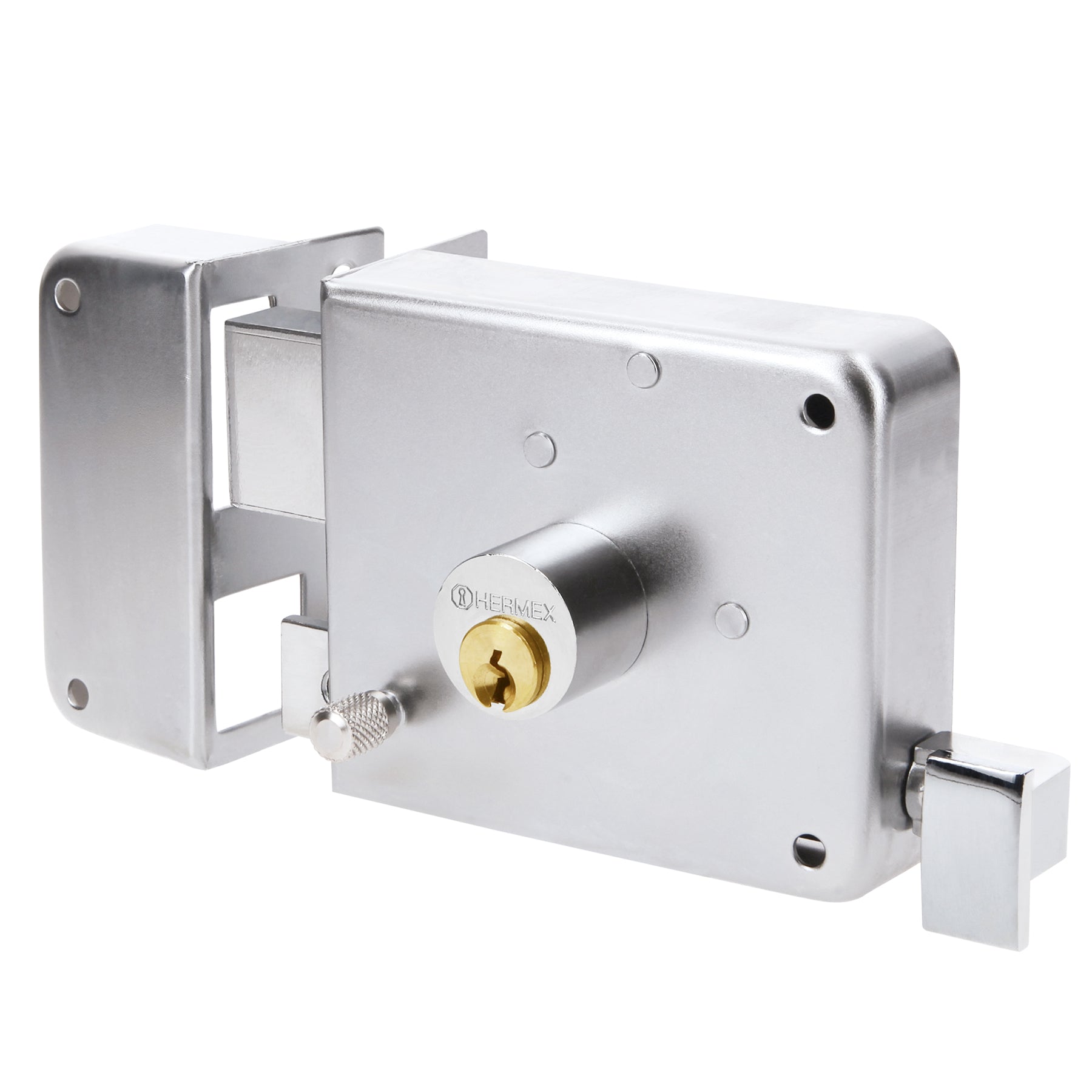 Cerradura De Sobreponer De Cromo - Izquierda_0