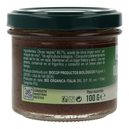 Paté de Olivas Negras Bio Organica Italia 100 gr
