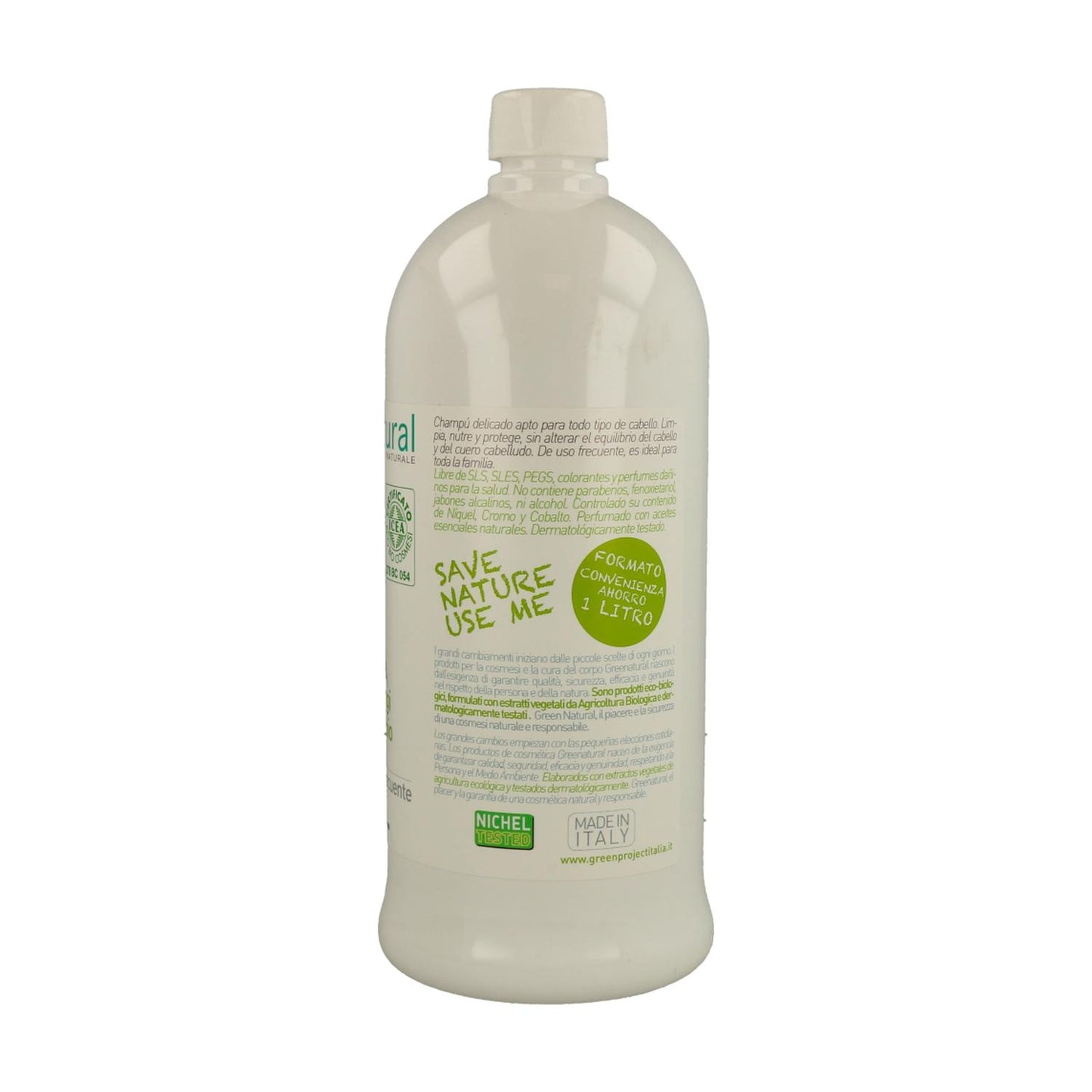 Champú lavados frecuentes lino y ortiga Greenatural 1 L