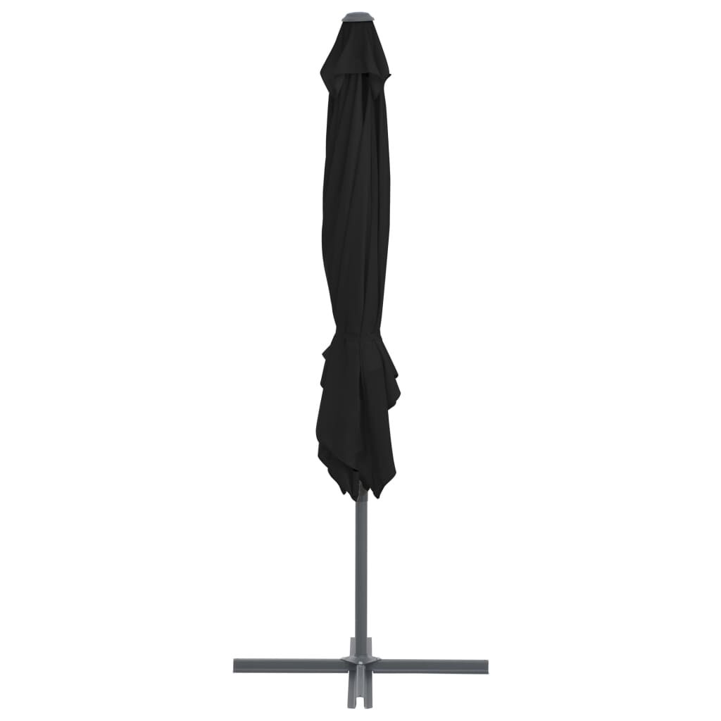 Vidaxl Sombrilla Jardín Voladiza Palo De Acero Negro 250x250 Cm_3