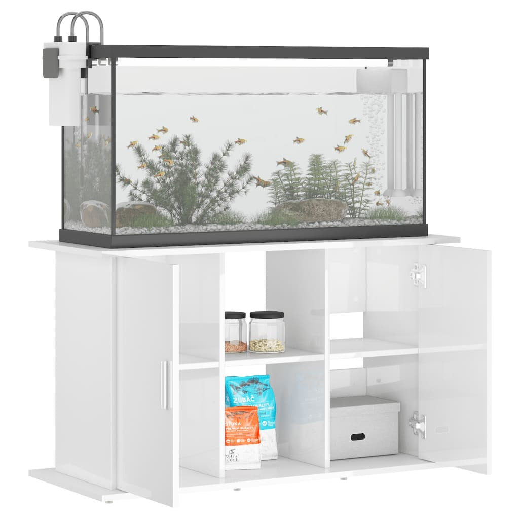 Vidaxl Soporte De Acuario Madera Ingeniería Blanco Brillo 101x41x58 Cm_3