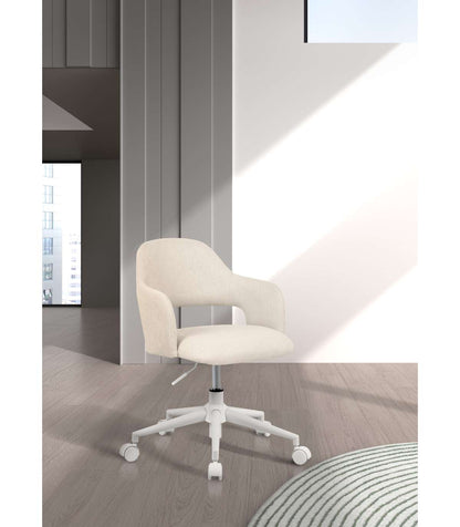 Silla Despacho Giratoria Elevable Acabado Beige Claro, 58m(ancho) 71/81cm(altura) 58cm(fon_4