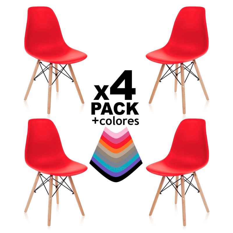 Pack 4 Sillas Tower Wood_1