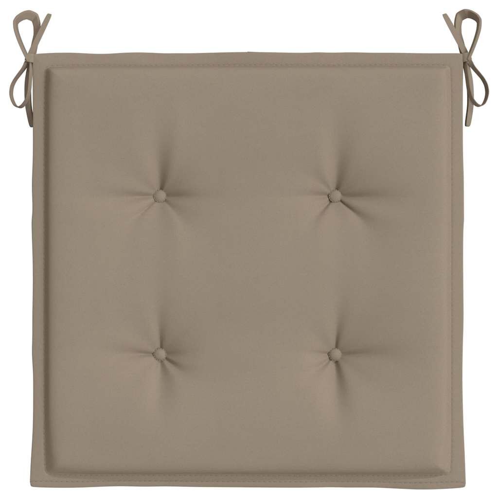 Vidaxl Cojines De Silla De Jardín 6 Uds Tela Oxford Taupé 40x40x4 Cm_4