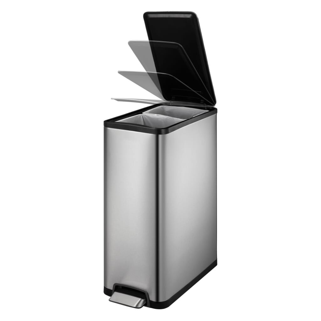 Eko Cubo De Pedal Ecoslim 2x20 L Plateado Mate_2