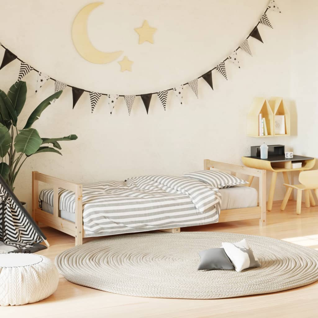 Vidaxl Estructura De Cama Para Niños Madera Maciza De Pino 80x160 Cm_1