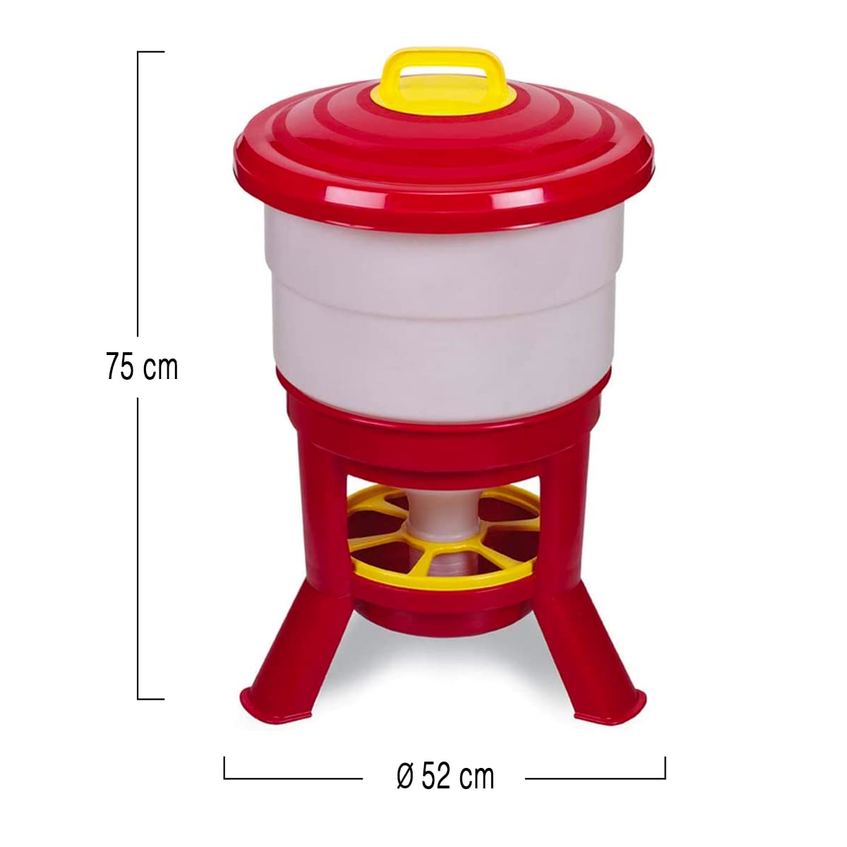 Tolva Gallinas Silo Premium 40 L - Comedero Grande Con Patas Para Aves De Corral - Tolva De Gran Capacidad Para Gallinas_1