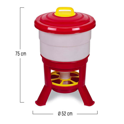 Tolva Gallinas Silo Premium 40 L - Comedero Grande Con Patas Para Aves De Corral - Tolva De Gran Capacidad Para Gallinas_1