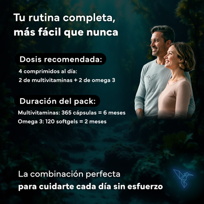 Multivitaminas Con Magnesio Y Ginseng + Omega 3 2000mg Omegatex®. Sevens Nutrition. Energía, Corazón Y Cerebro_4