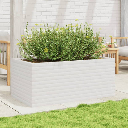 Jardinera De Madera Maciza De Pino Blanco 110x60x45,5 Cm_2