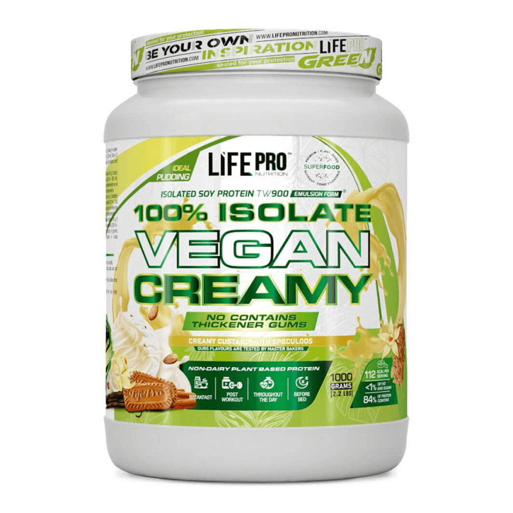 100% Isolate Vegan Creamy - 1kg - Natilla Con Galleta Lotus - Proteína Vegetal - Lifepro_0