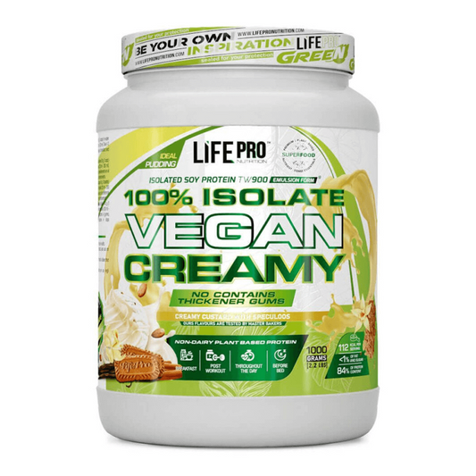 100% Isolate Vegan Creamy - 1kg - Natilla Con Galleta Lotus - Proteína Vegetal - Lifepro_0