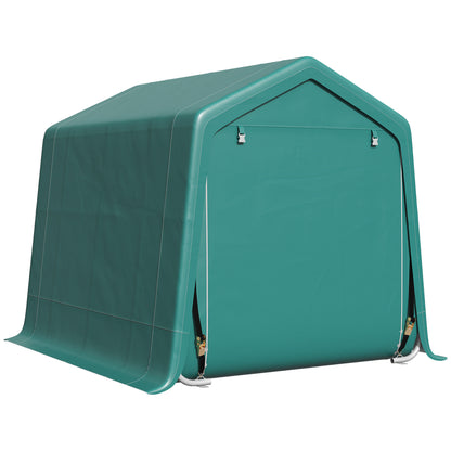 Outsunny Carpa De Jardín Exterior 2,4x2x2 M Con 2 Puertas Con Cremallera Verde_0