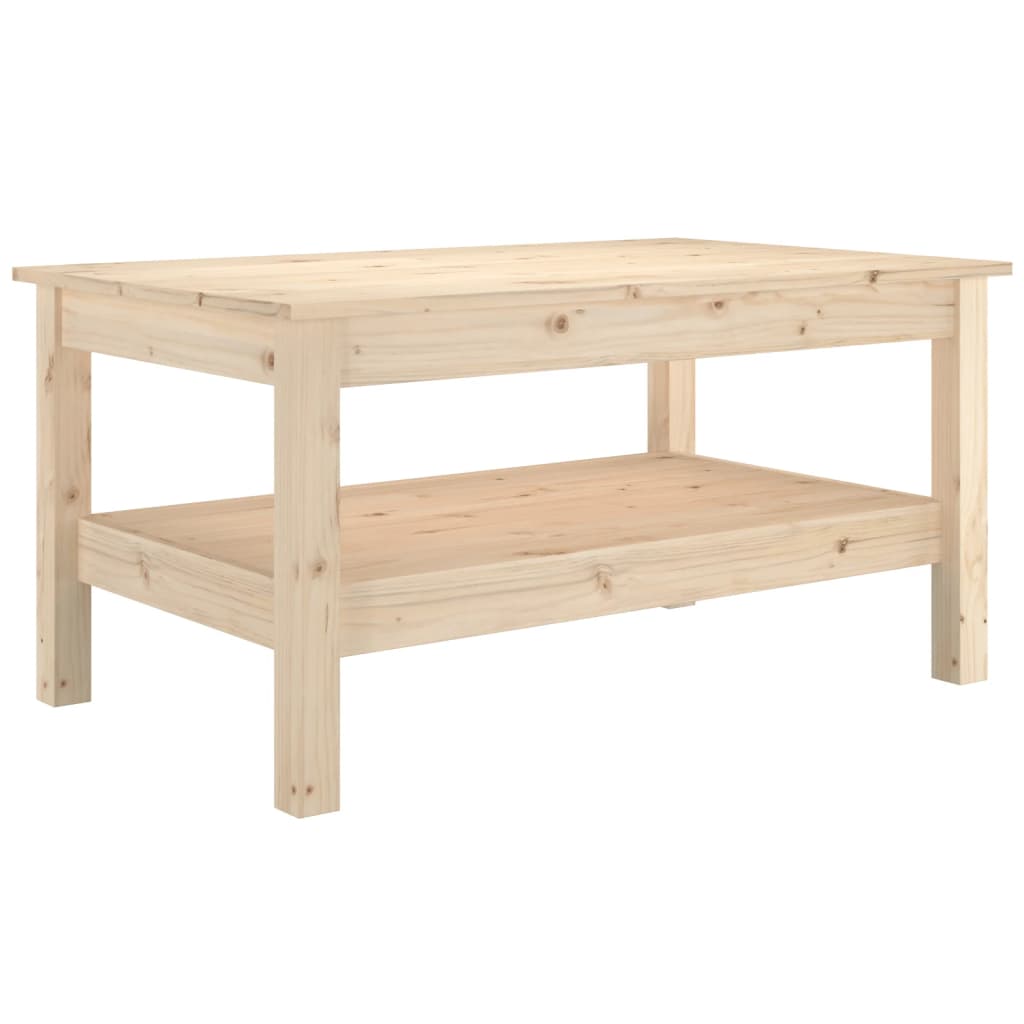 Mesa De Centro De Madera Maciza De Pino 80x50x40 Cm_0