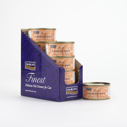 Fish4cats Filete Para Gato – Sardina Con Camarón 70 G (pack De 10)