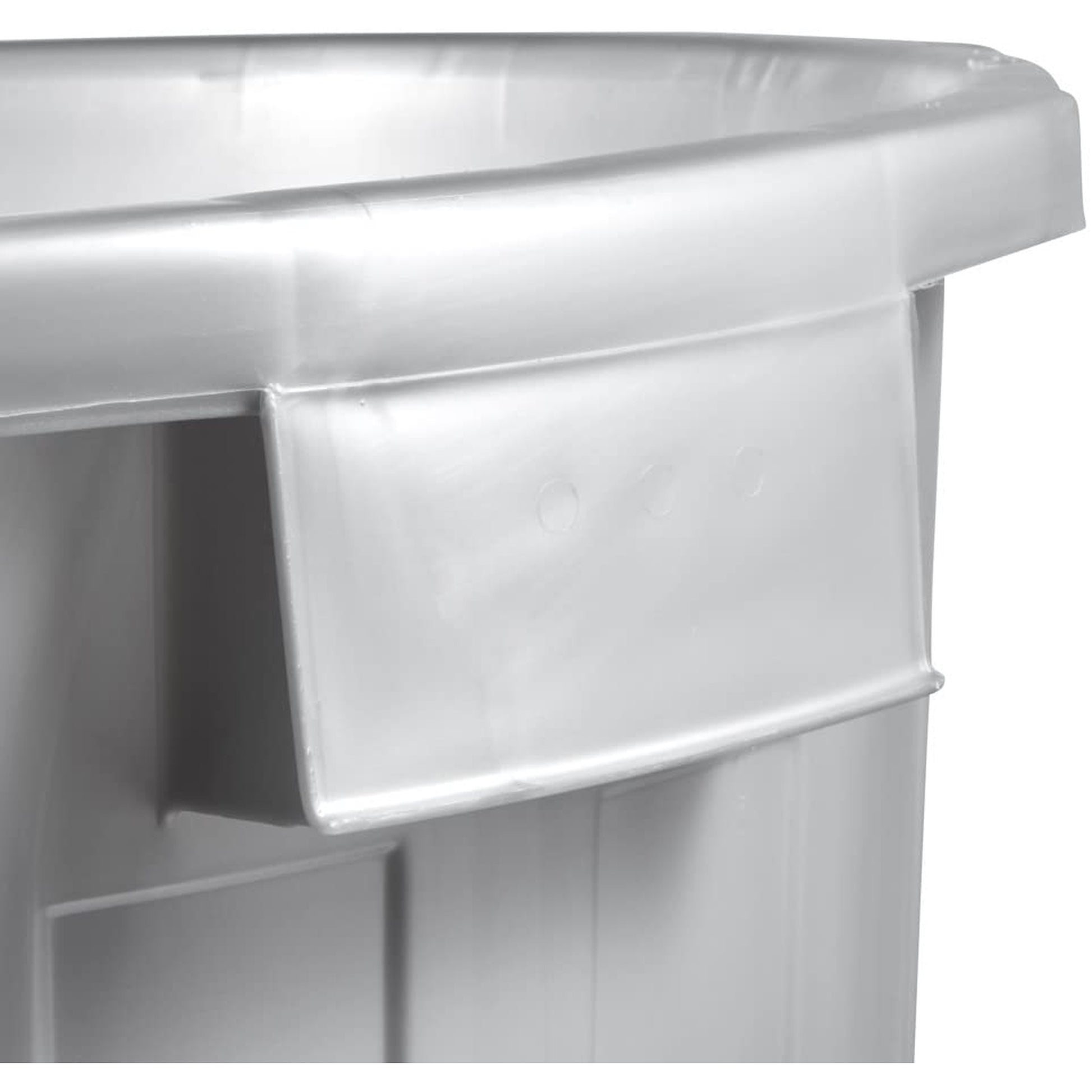 Cubo De Basura / Papelera Polivalente Con Tapa Cerrable, Muy Grande, Plástico Resistente (pp), 50 L, Mats, Plateado_3