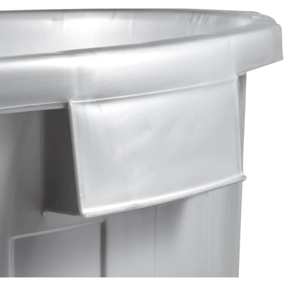 Cubo De Basura / Papelera Polivalente Con Tapa Cerrable, Muy Grande, Plástico Resistente (pp), 50 L, Mats, Plateado