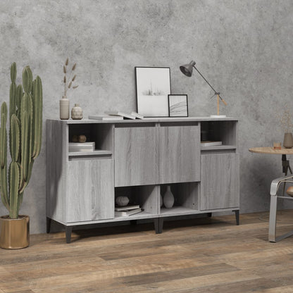 Aparadores 2 Uds Madera Contrachapada Gris Sonoma 60x35x70 Cm_0