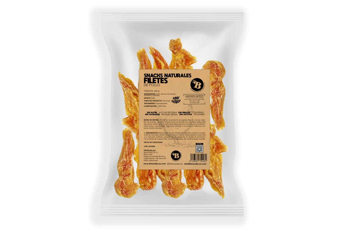 Bimordiscos Filetes De Pollo Para Perros Y Gatos. 500g_2