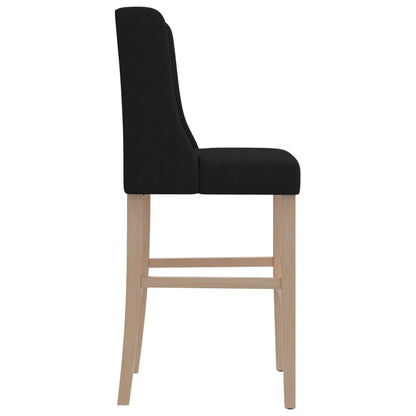 Taburetes Altos 2 Uds Madera Maciza De Caucho Y Tela_4