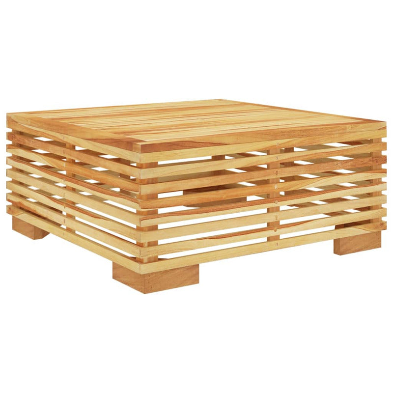 Vidaxl Taburete De Jardín Con Cojín Color Crema Madera Maciza Teca_5