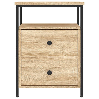 Mesita De Noche Madera De Ingeniería Roble Sonoma 44x45x60 Cm_3